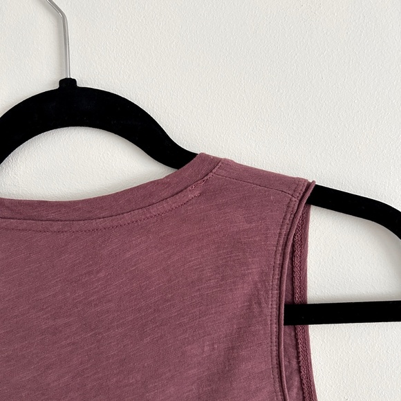 Madewell V-Neck Tank Top with Pocket Plum Purple Sleeveless Size XXS - Picture 7 of 10
